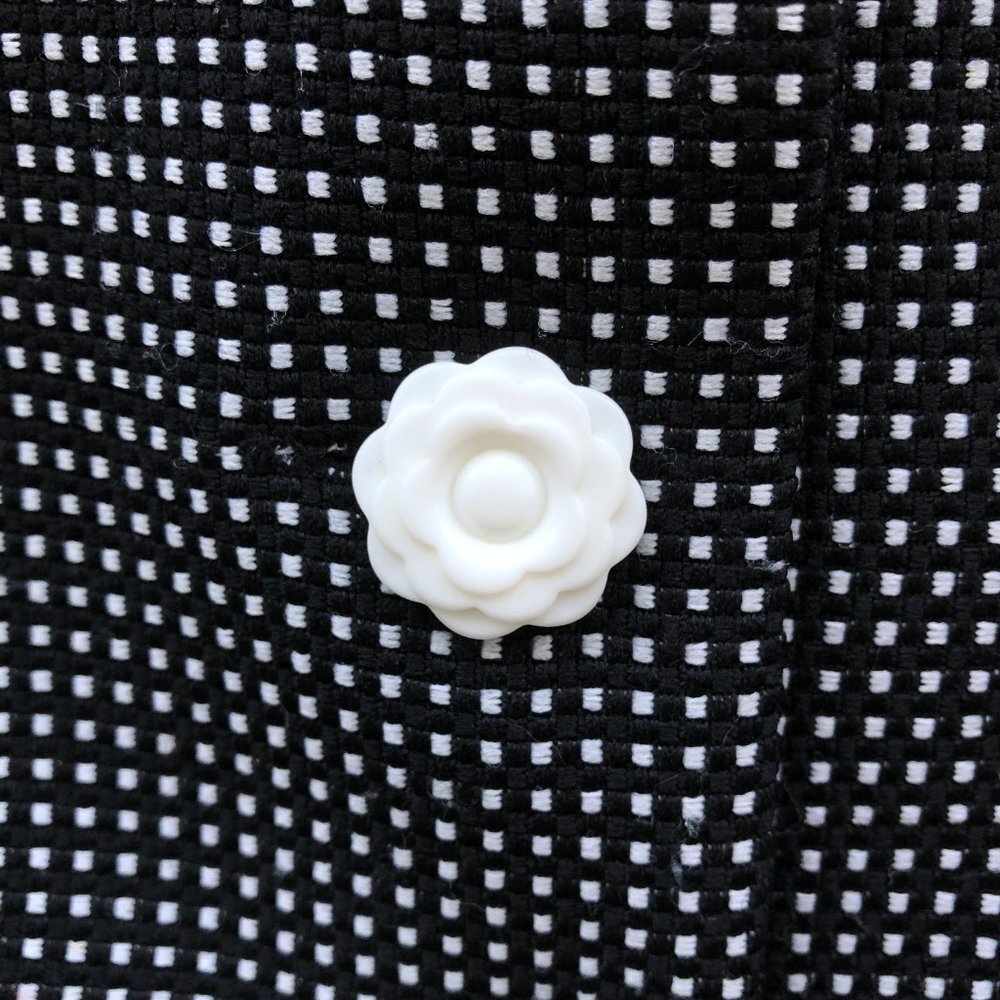 Sandra Darren Vintage Cottagecore Polka Dot Blazer Size 6 - Picture 2 of 6